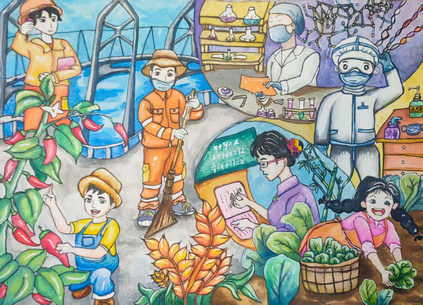 《中國夢(mèng) 勞動(dòng)美》職工宋春艷之女蘇奕涵繪畫(huà).jpg